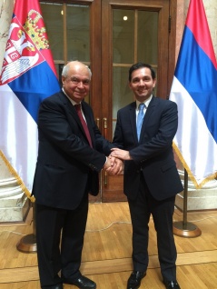 15 April 2016 National Assembly Deputy Speaker Marinkovic and Atef Kawar, MP of the Hashemite Kingdom of Jordan